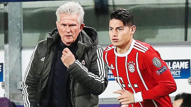 "In Zukunft wird James noch wichtiger für uns", sagt Trainer Jupp Heynckes (l.) über den Mittelfeldspieler.