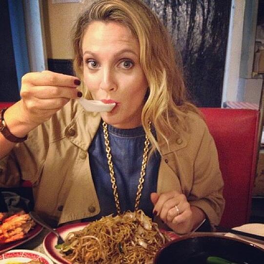 Drew Barrymore steht auf chinesisches Essen