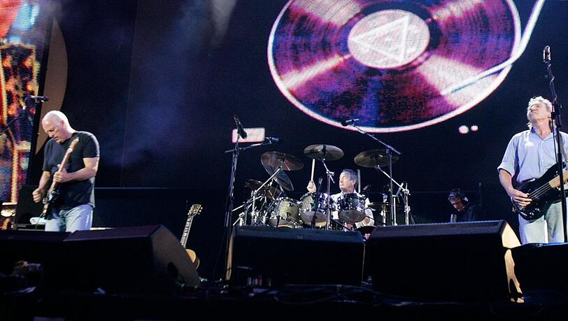Pink Floyd bei einem Auftritt in London.