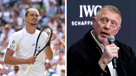 Boris Becker (rechts) nahm Alexander Zverev gegen Kritiker in Schutz.