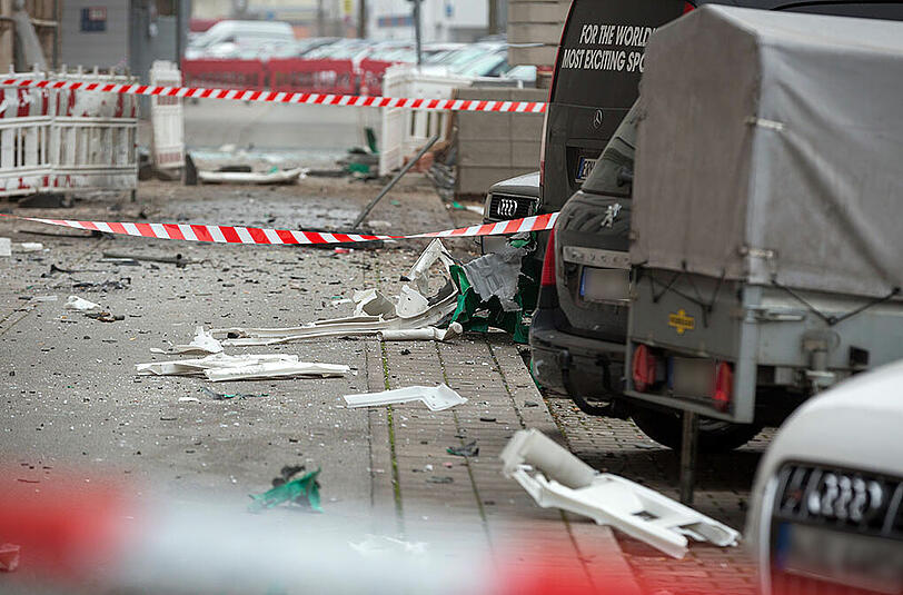 Die Dixi-Klo-Explosion sorgte in der Fürther Südstadt für Verwüstung und massive Schäden. Die Bilder vom Tatort.