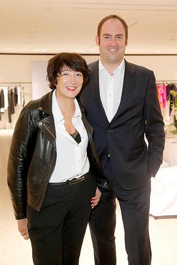 Annick Gorman (Creativ Director Rena Lange)und Frédérik Marquardt (Director of International Marketing & Licensing ).