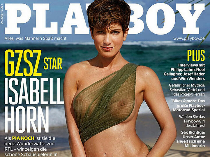 Isabell Horn auf dem Cover der April-Ausgabe des "Playboy"