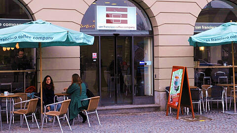 Die ehemalige Filiale der San Francisco Coffee Company am Odeonsplatz.