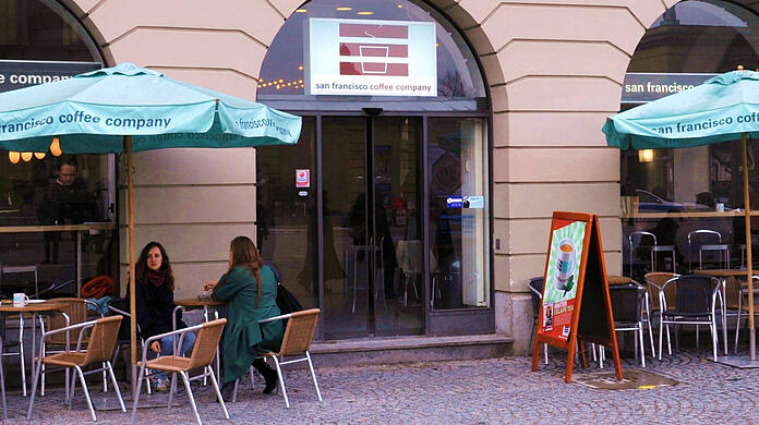 Die ehemalige Filiale der San Francisco Coffee Company am Odeonsplatz.