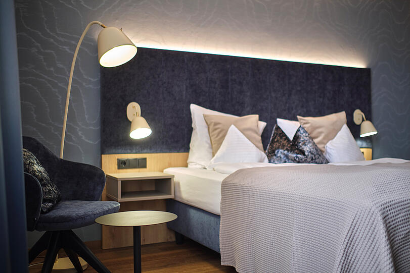 Im neuen Doppelzimmer des Parkhotels Altmühltal können Sie sich rundum wohlfühlen.