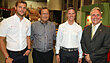 Vorfreude aufs PS-Spektakel am Norisring: Audi-Pilot Martin Tomczykl, MCN-Präsident Gernot Leistner, Mercedes-Star Ralf Schumacher und Rennleiter Thomas Dill (von links).