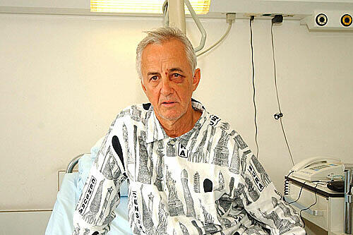 Bodo Müller 2003 im Krankenhaus
