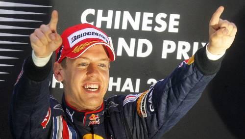 Sebastian Vettel gewann im Regenrennen von Shanghai. Sebastian Vettel gewann im Regenrennen von Shanghai.