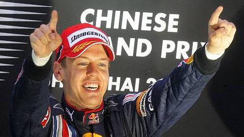 Sebastian Vettel gewann im Regenrennen von Shanghai.