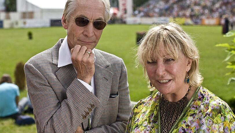 Charlie Watts, Schlagzeuger der Rolling Stones, und seine Frau Shirley bei einer Pferdeauktion.