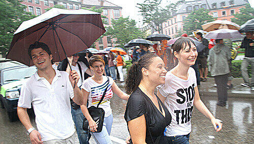 Feucht-fröhliche Szene vom Christopher Street Day am Wochenende in München Feucht-fröhliche Szene vom Christopher Street Day am Wochenende in München