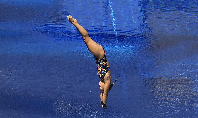 Maria Kurjo im Jahr 2013, beim Halbfinale der 15. FINA Schwimm-Weltmeisterschaft in Barcelona.
