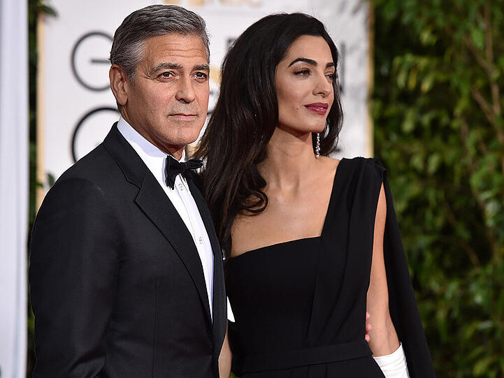 Amal Clooney und ihr Mann George bei den diesjährigen Golden Globe Awards