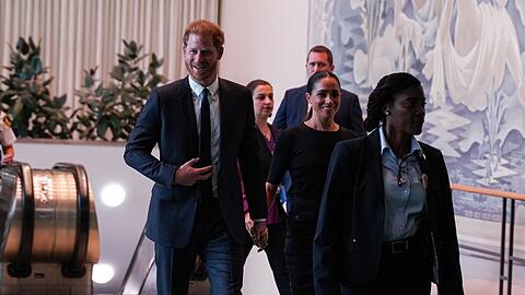Prinz Harry und Herzogin Meghan vor seiner Rede vor den Vereinten Nationen.