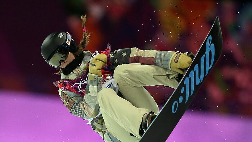 US-Snowboarderin Kaitlyn Farrington gewinnt die Halfpipe in Sotschi.