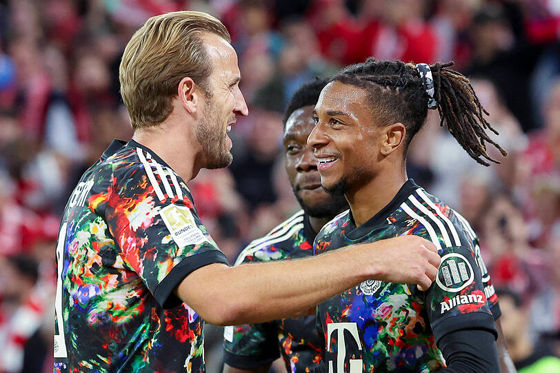 Die beiden Superstars des FC Bayern: Harry Kane (l.) und Michael Olise. Die beiden Superstars des FC Bayern: Harry Kane (l.) und Michael Olise.