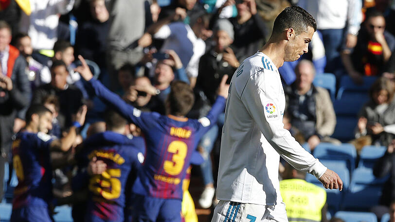 Ein bedröppelter Ronalde beim Clasico