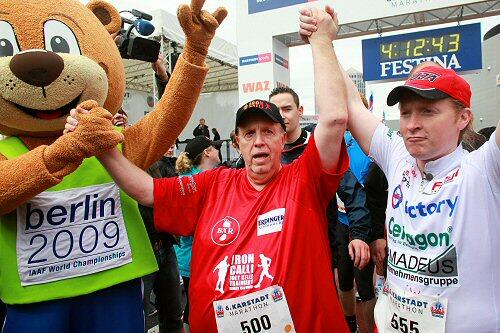 Reiner Calmund mit Joey Kelly (r.) beim Sport