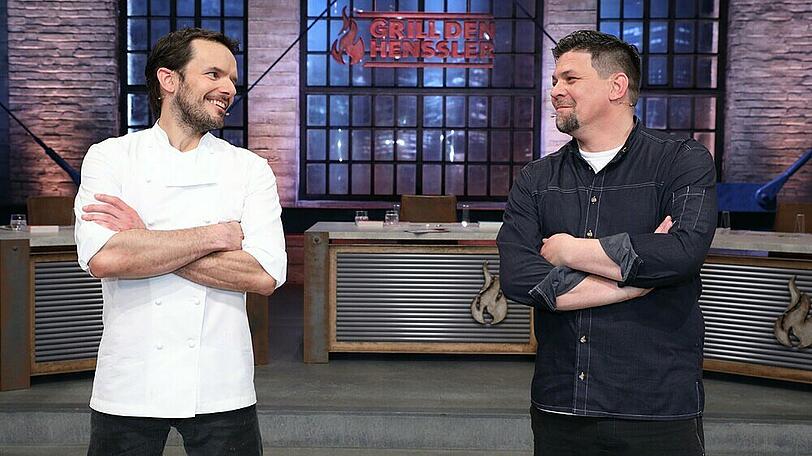 Steffen Henssler (li.) und Kontrahent Tim Mälzer bei "Grill den Henssler".