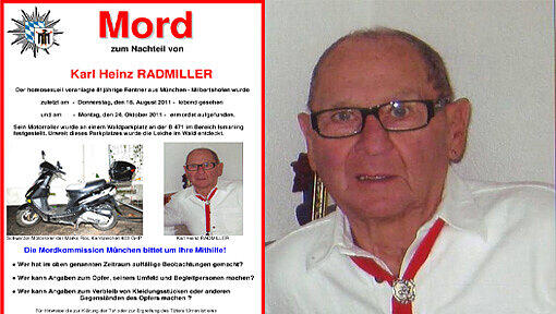 Mit einer Plakaraktion suchte die Polizei den Mörder von Karl Heinz Radmiller Mit einer Plakaraktion suchte die Polizei den Mörder von Karl Heinz Radmiller
