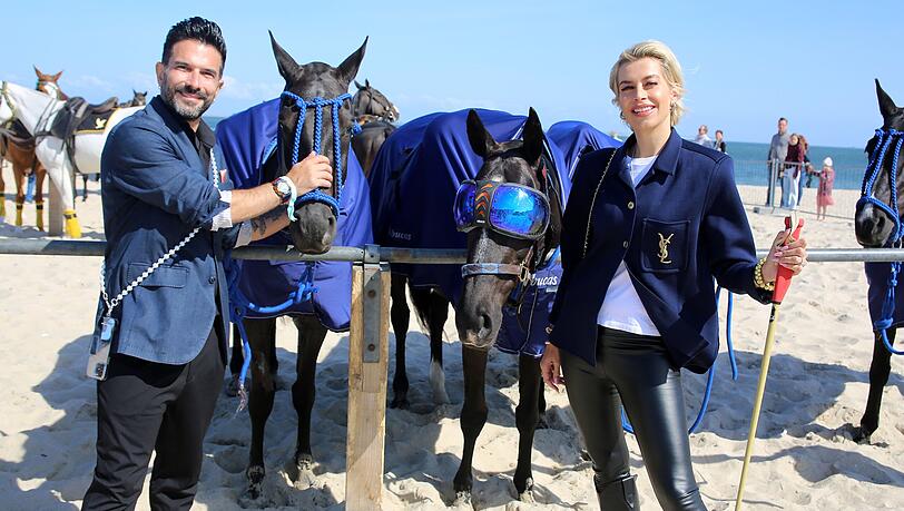 Beim Beach-Polo: Marc Terenzi und Verena Kerth