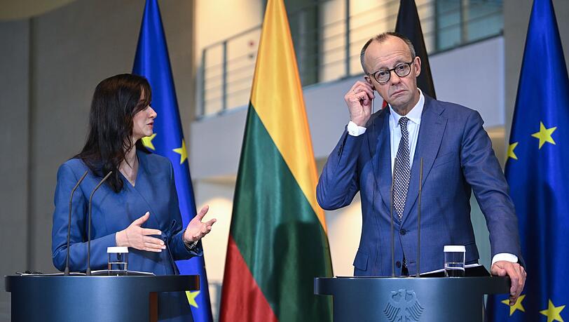 Merz traf die litauische Premierministerin Inga Ruginiene in Berlin.