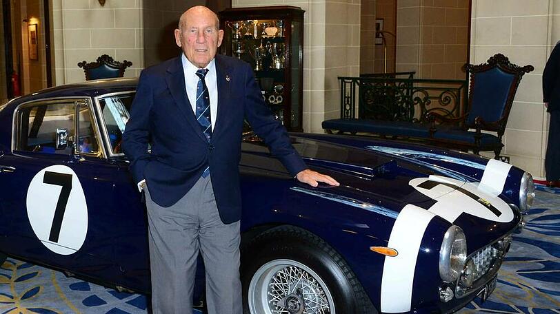 Sir Stirling Moss bei der Vorstellung seines Buches "My Racing Life"