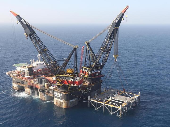 Israels größtes Erdgas-Feld Leviathan im Mittelmeer liefert ab sofort Erdgas nach Ägypten.
