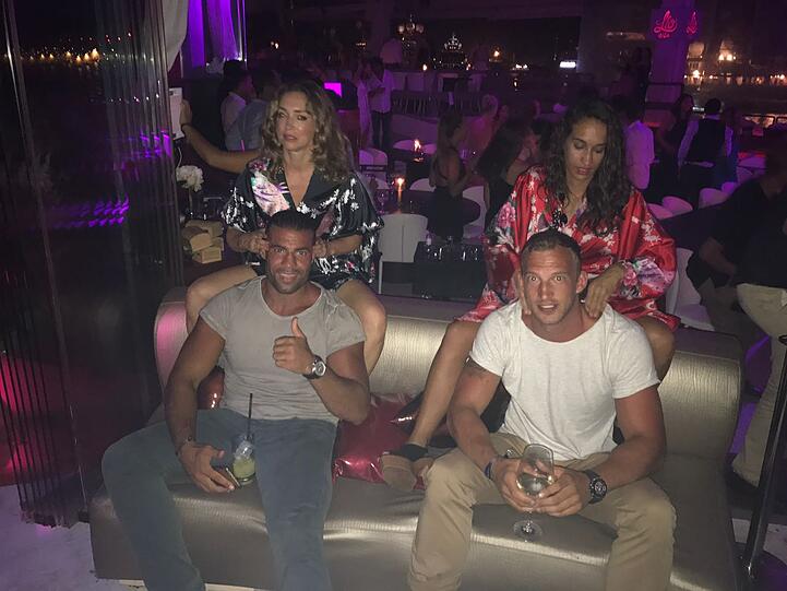 Im Club: Manuel Charr und Mario Daser