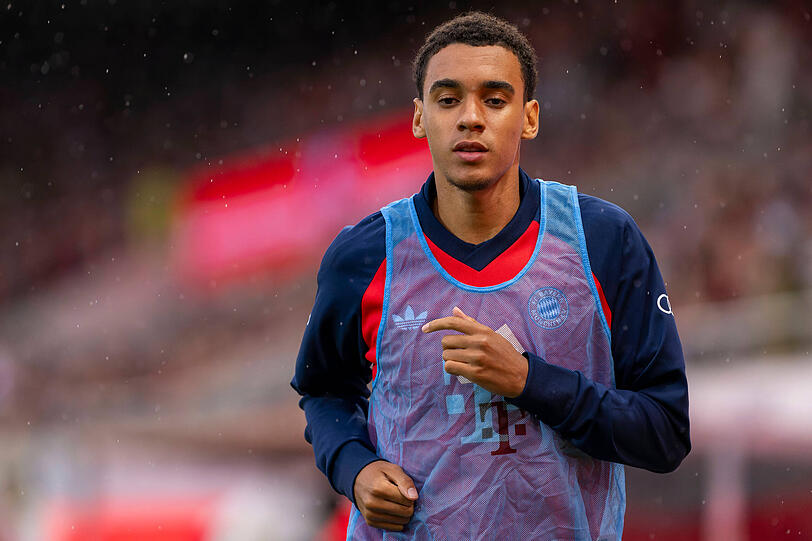 Möglicherweise zurück im Kader des FC Bayern: Jamal Musiala. Möglicherweise zurück im Kader des FC Bayern: Jamal Musiala.