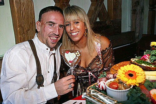 FC Bayern: Verheiratet seit 2004: Frank Ribery und Wahiba