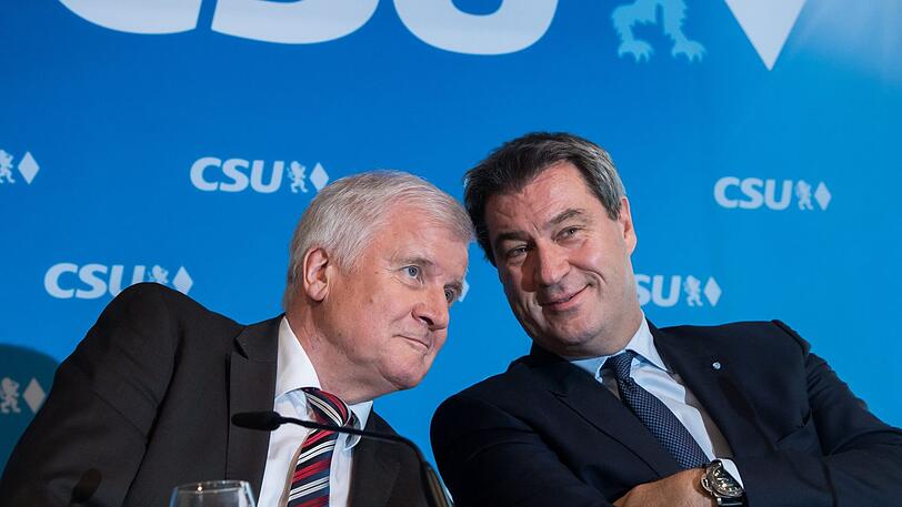 Traute Einigkeit &ndash; zumindest nach außen: Parteichef Horst Seehofer (l.) und Ministerpräsident Markus Söder.