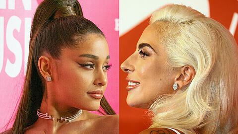 Ariana Grande (l.) und Lady Gaga sind 2020 die Favoritinnen auf die MTV VMAs