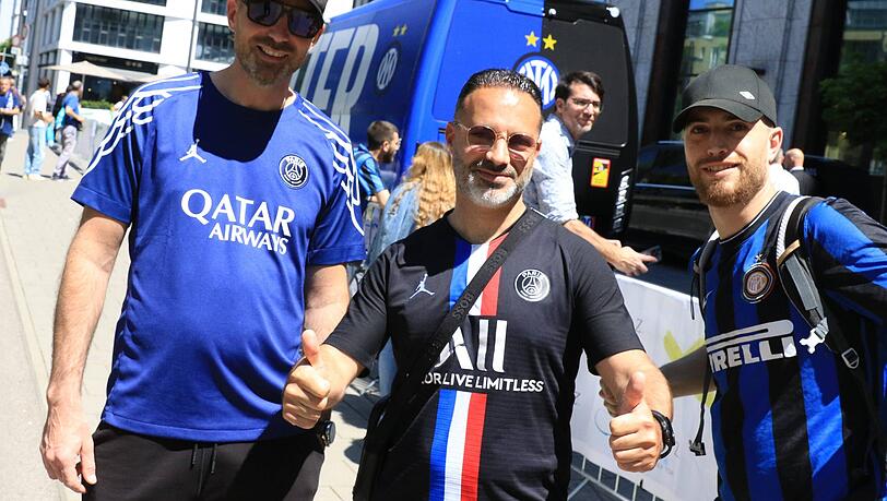 Noch herrscht zwischen und über den Fans von PSG und Inter Mailand eitel Sonnenschein. Noch herrscht zwischen und über den Fans von PSG und Inter Mailand eitel Sonnenschein.