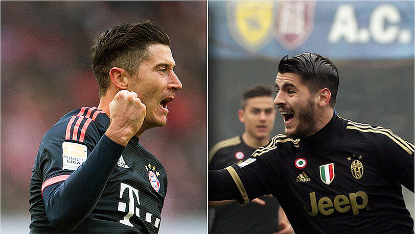 Bahnt sich da ein spektakuläres Tauschgeschäft zwischen Robert Lewandowsi (l.) und Alvaro Morata an? Bahnt sich da ein spektakuläres Tauschgeschäft zwischen Robert Lewandowsi (l.) und Alvaro Morata an?
