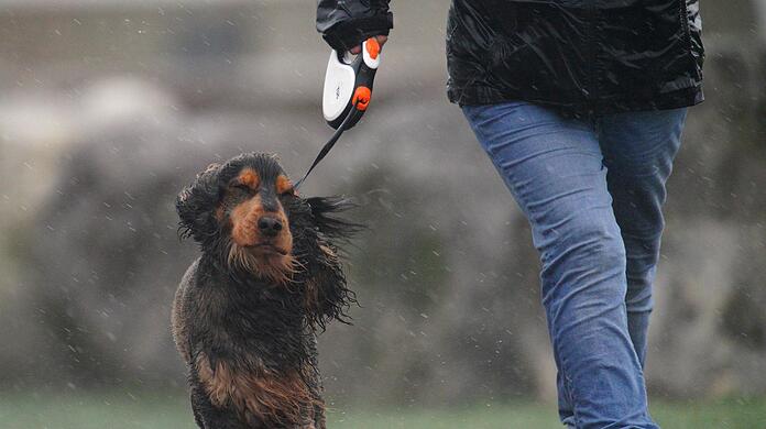In Teilen von Wales galt die stärkste Wetterwarnung: "Lebensgefahr".