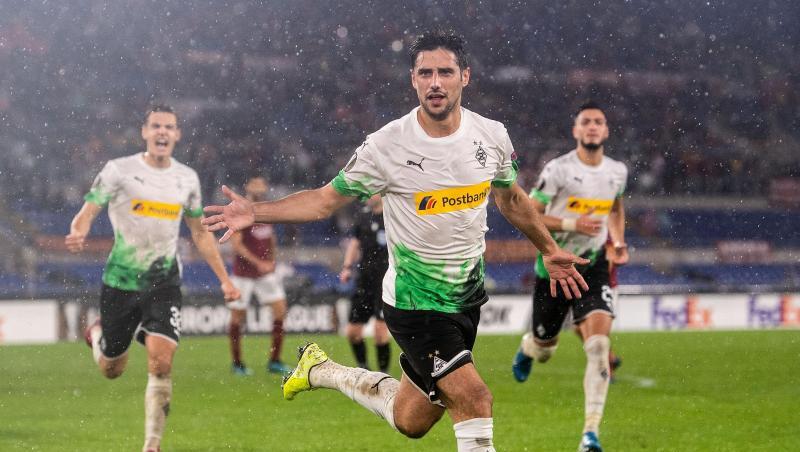 Lars Stindl rettete Gladbach in letzter Minute einen Punkt bei AS Rom. Lars Stindl rettete Gladbach in letzter Minute einen Punkt bei AS Rom.