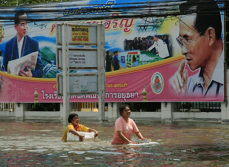 Überschwemmung in Thailand die Bilder