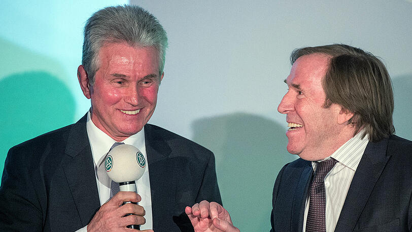 Alte Weggefährten: Günter Netzer und Jupp Heynckes. Alte Weggefährten: Günter Netzer und Jupp Heynckes.