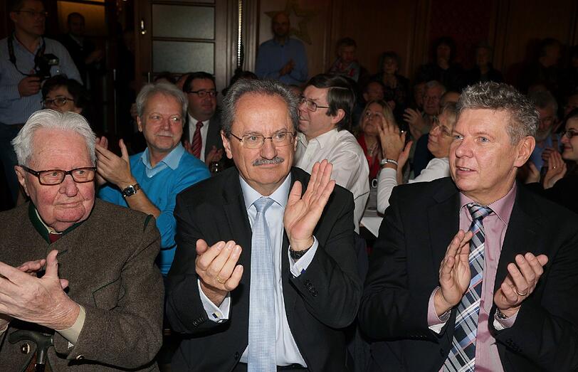 Drei SPD-Generationen: Alt-OB Hans Jochen Vogel, OB Christian Ude, OB-Kandidat Dieter Reiter.
