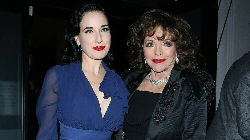 Ein normaler Mittwochabend in Los Angeles: Dita von Teese und Joan Collins