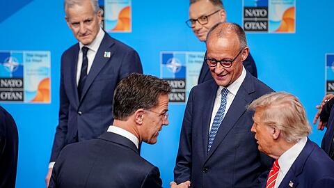 Kanzler Friedrich Merz betonte beim Gipfel, dass Deutschland nicht für Donald Trump aufrüstet.