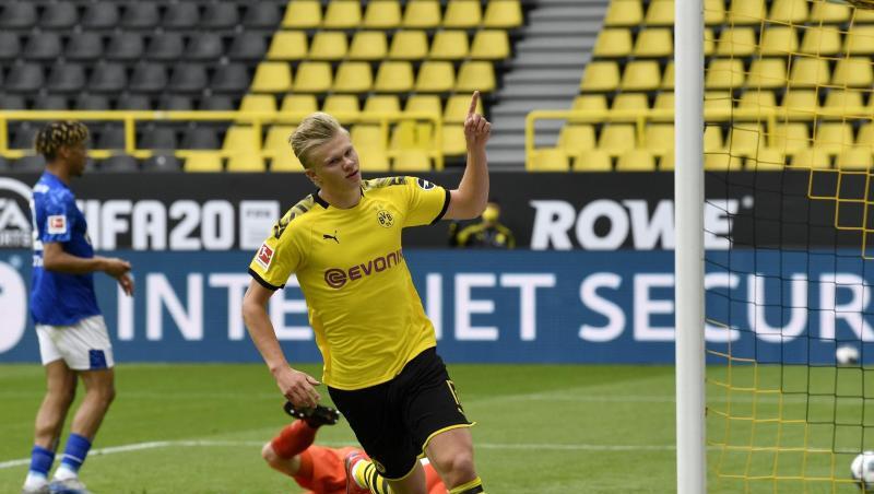 Erling Haaland jubelt nach seinem Tor zum 1:0. Erling Haaland jubelt nach seinem Tor zum 1:0.