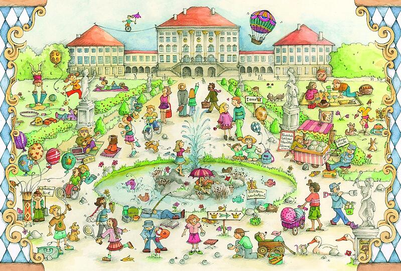Einrad-Artisten und Ballon-Fahrten: Ganz so geht es am Schloss dann doch nicht immer zu.