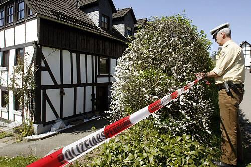 Das abgesperrte Haus in Wenden bei Olpe