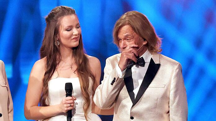 Joelina Drews mit Vater Jürgen Drews beim "großen Schlagerabschied".