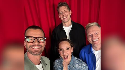 Die Dreharbeiten laufen: Carolin Kebekus, Jens Knossalla und Moritz Wagner treten bei "Wer stiehlt mir die Show?" gegen Joko Winterscheidt an.