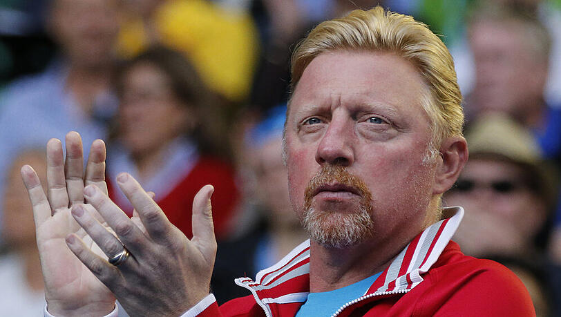 Boris Becker bei den Australian Open im Januar 2016 Boris Becker bei den Australian Open im Januar 2016