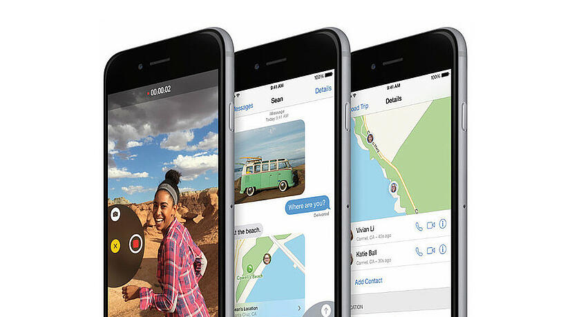 Auf dem Bild ist noch iOS 8 zu sehen. Das kommende iOS 9 soll auch auf älteren iPhones und iPads laufen Auf dem Bild ist noch iOS 8 zu sehen. Das kommende iOS 9 soll auch auf älteren iPhones und iPads laufen